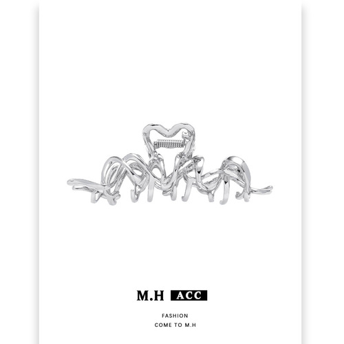 Original Liquid Line Hair Clip for Women - Large Shark Clip, Rear Hair Style, Asymmetric Claw Hair Accessory, Internet Famous Hair Accessory