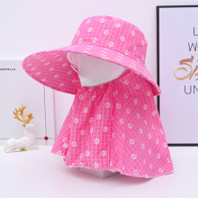 大帽檐防晒遮阳帽春夏中老年女士干农活遮脸护颈太阳帽采茶披肩帽