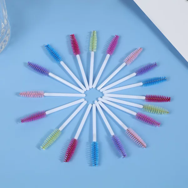 Disposable short eyelash brush solid nylon head spiral brush mini eyelash comb beauty makeup tools