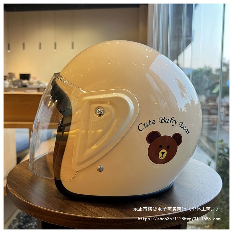 Winter 3C Safety Certified Electric Vehicle Helmet Motorcycle Battery Car Cartoon