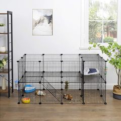 工場でカスタマイズされたペットフェンス、家庭用取り外し可能で洗えるペットケージ、屋内犬小屋、猫小屋、中小型犬用保護柵