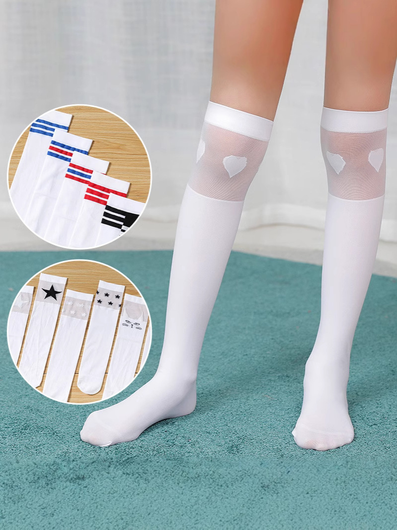 Summer thin children's knee socks for students
