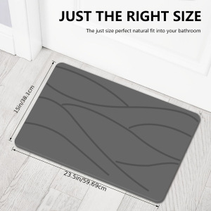 Alfombrilla de piso transfronteriza para baño Alfombrilla de grabado absorbente para el hogar Alfombrilla de diatomeas de barro duro de secado rápido Alfombrilla de baño de tierra de diatomeas image 10