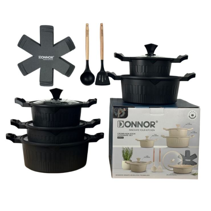 Nuevo conjunto antiadherente de cocina de cocina de madera de cocina de cocina de piedra de arroz de arroz de leche de cocina