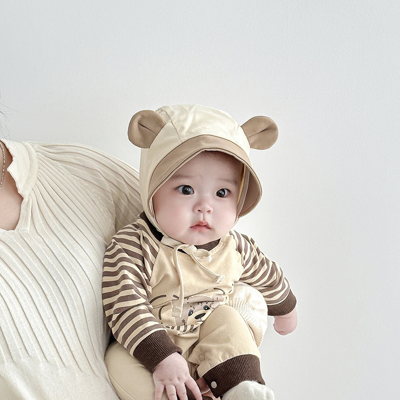 Primavera y otoño sombreros para bebés, sombreros de algodón para bebés, gorras lindas para niños y niñas, gorras delgadas para pequeños meses de edad