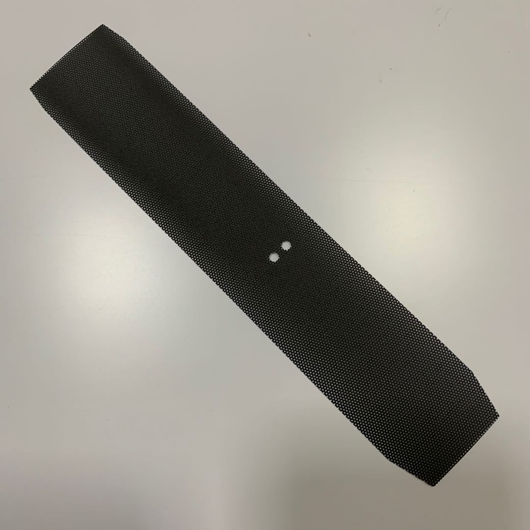 定制黑色环保圆孔方孔可留边三角孔无纺布PET塑胶PVC防尘PC喇叭网