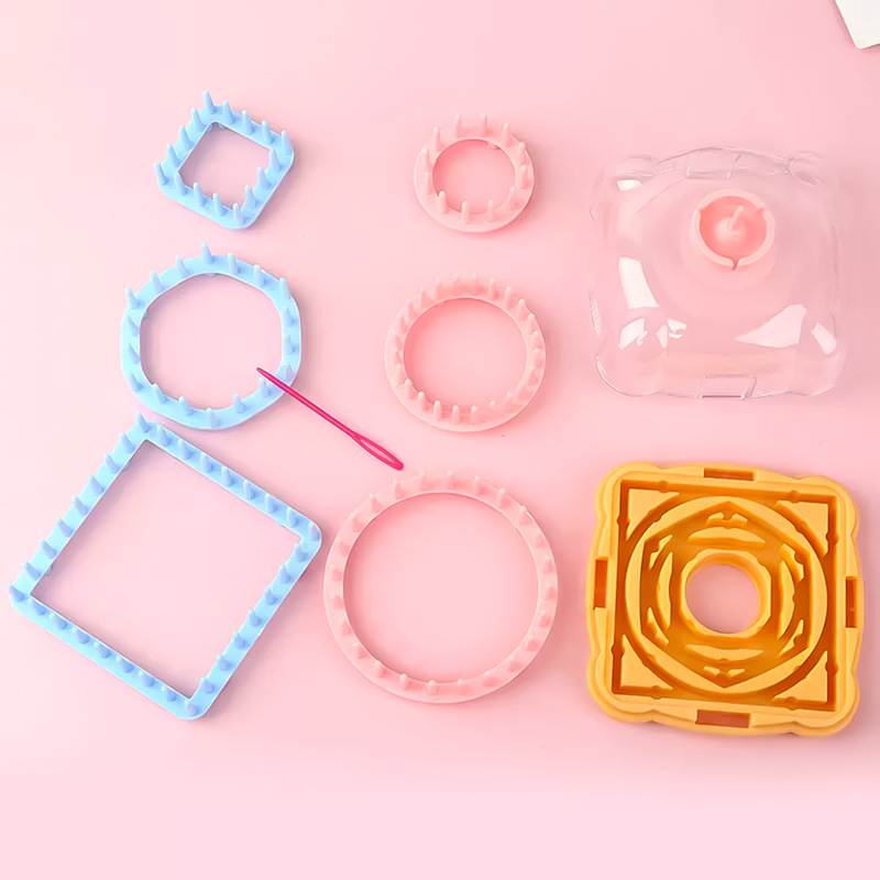 手織り工具DIY角型毛糸編み器編み神器製球器花網角型編み器|undefined