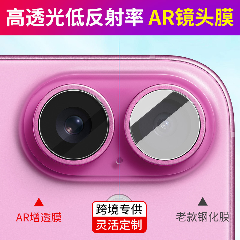 适用iPhone17promax镜头膜拉丝铠甲一体钢化玻璃后摄保护膜防刮|undefined