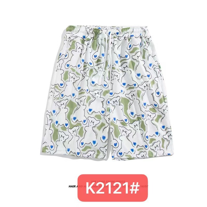 Pantalones de playa de los hombres retro de la pareja Vacaciones de aguas termales anti-vergüenza quinto pantalones ropa exterior pantalones cortos de playa de verano hombres