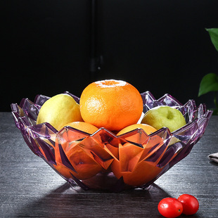 Hotel Living Room Crystal Fruit Plate Fruit Plate Candy Plate Creative Acrylic Large Crystal Fruit Snack Plate