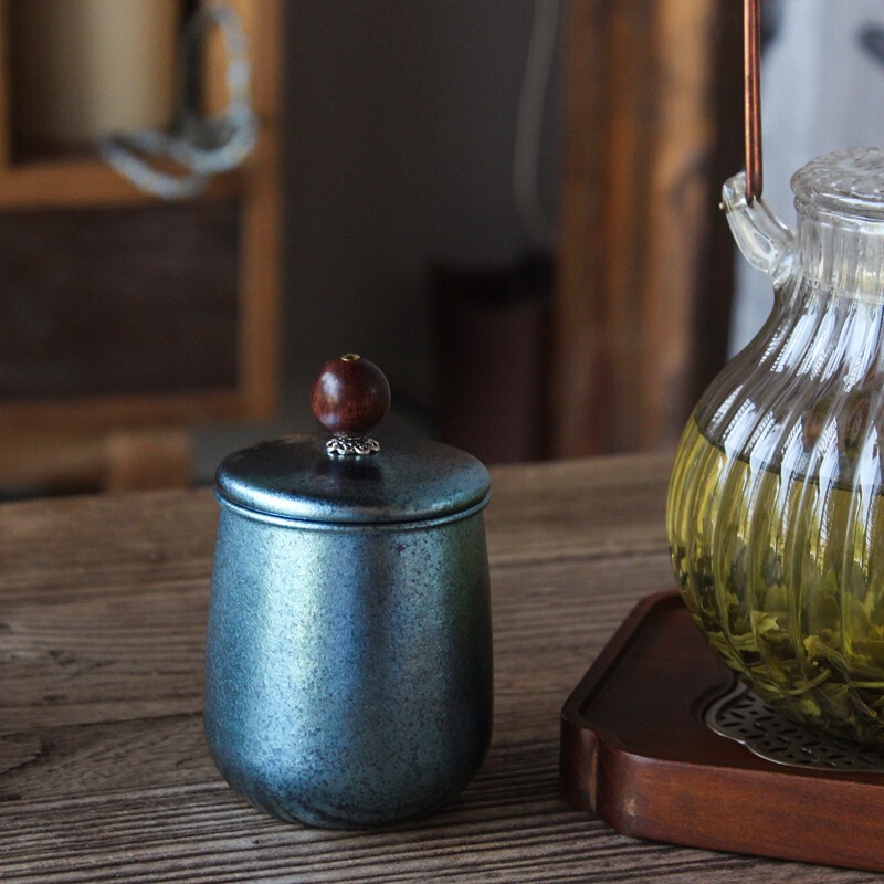 純チタンミニ茶缶ポータブル旅行密封茶保存缶絶妙なポータブル密封缶小さな茶箱|undefined