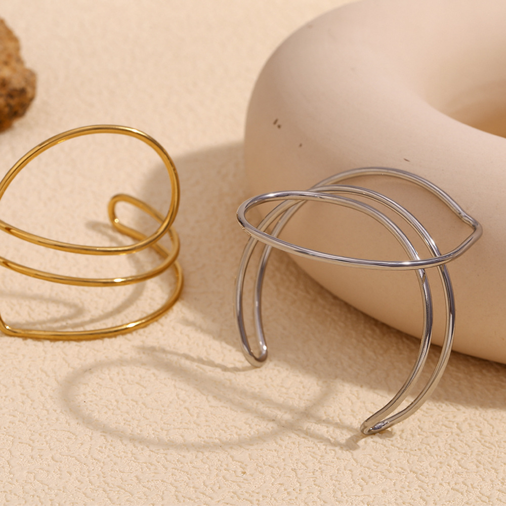 Plated 18K Gold Line Love Stainless Steel Bracelet