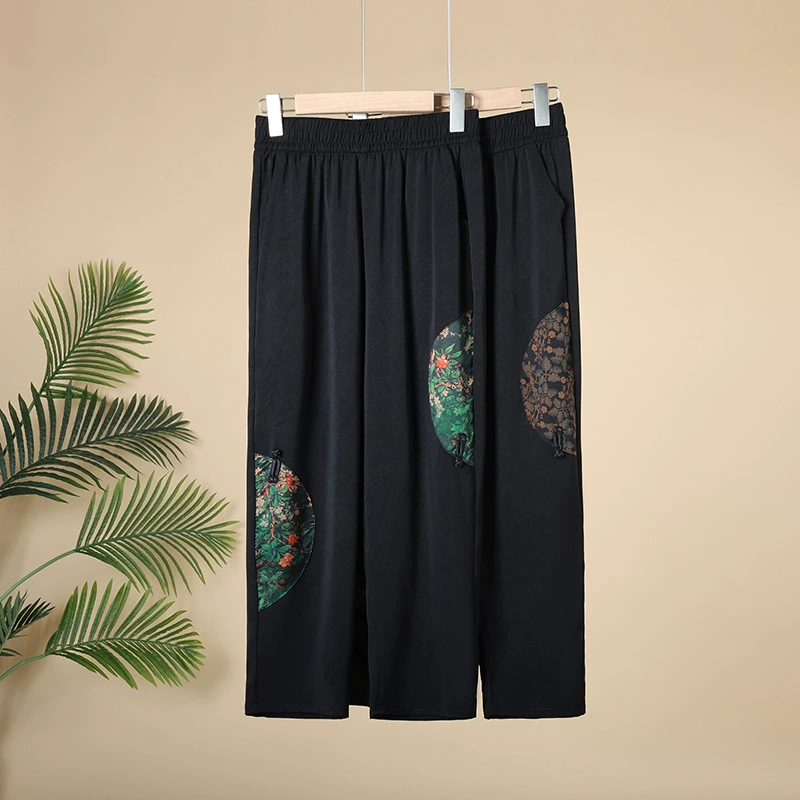 Летние повседневные брюки эластические женские брюки свободные большие размеры