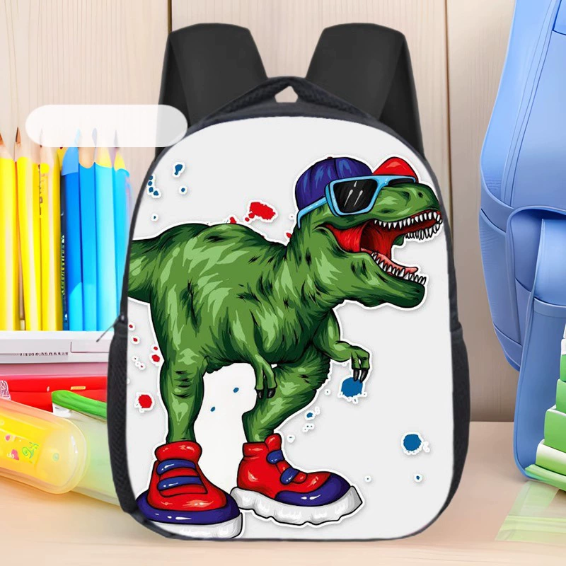 Популярный детский школьный рюкзак с динозаврами для детского сада, универсальный рюкзак для начальной школы с большим объемом, милый мультяшный дизайн