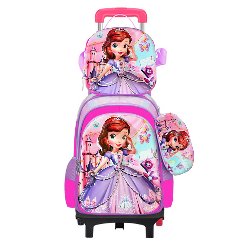 3DEVA transfronterizo de tres piezas de tirón mochila escolar de casca dura mochila escolar para niños niñas y niñas mochila escolar para niños caza demonios