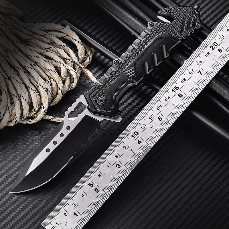 现货折叠刀随身户外刀具野营求生高硬度多功能铝柄小刀水果刀