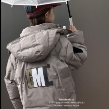 2025秋冬韩版儿童防寒服百搭双肩魔术贴加厚保暖外羽绒棉韩版童装