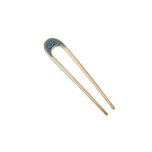 Elegant European and American-Style Retro Alloy Oil-Drop Hairpins in U-Shaped Design for Perfect Buns—Perfect for Simple, Instagram-Worthy Updos