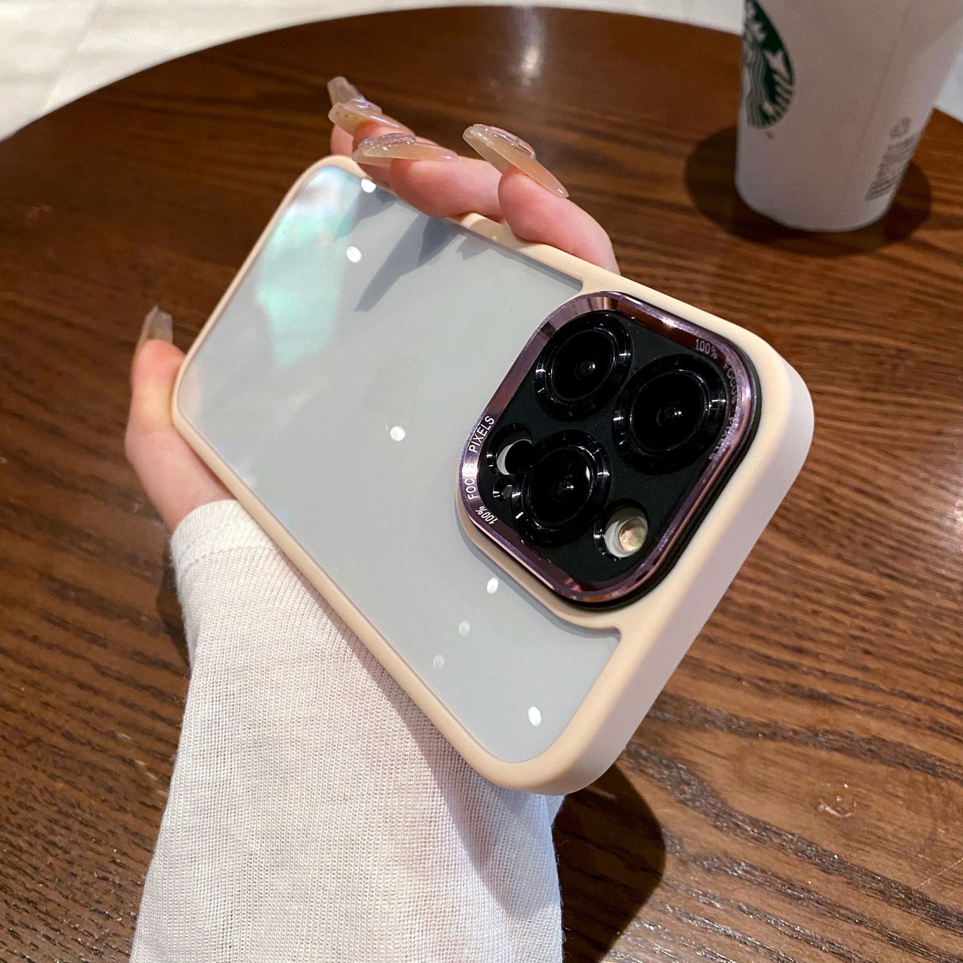 Rosa-transparente-lente de metal xds