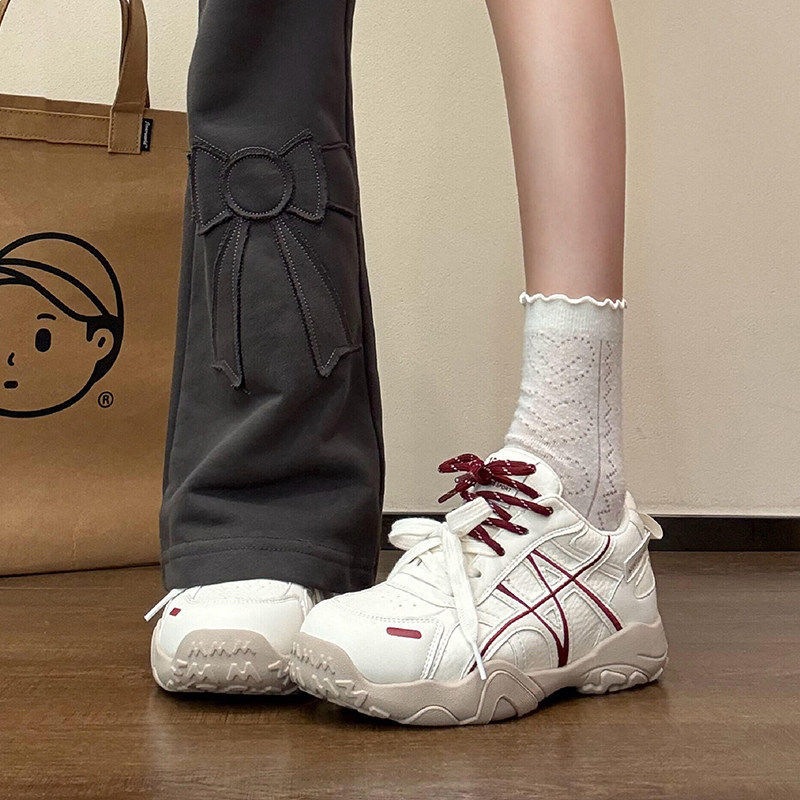 Zapatos de entrenamiento de estilo explosivo de base gruesa para mujeres 2026 nuevos zapatos de primavera y otoño zapatos deportivos casuales Agan zapatos blancos pequeños image 8