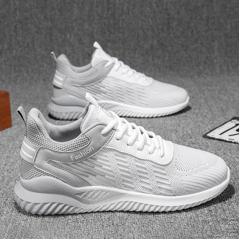 Spring 2023 New Fashion Flying Woven Breathable Casual Sneakers Men's Lightweight Daddy Shoes Men's Trend Versatile Men's Shoes