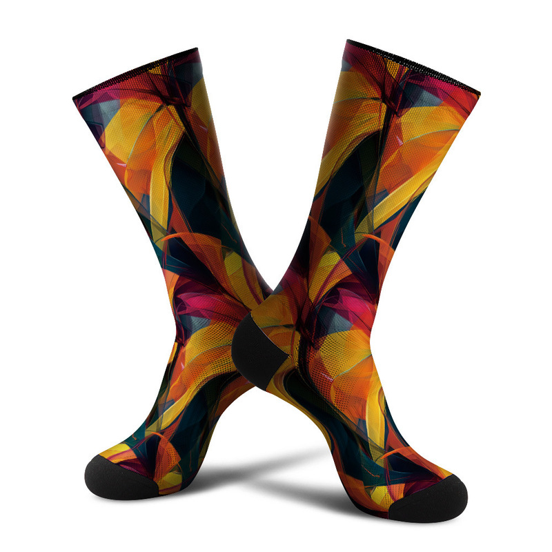 360 Seamless Digital Printing 3D Digital Printing Trendy Socks Abstract Pattern Art Style Stockings 360 Seamless Digital Printing 3D Digital Printing Trendy Socks Abstract Pattern Art Style Stockings