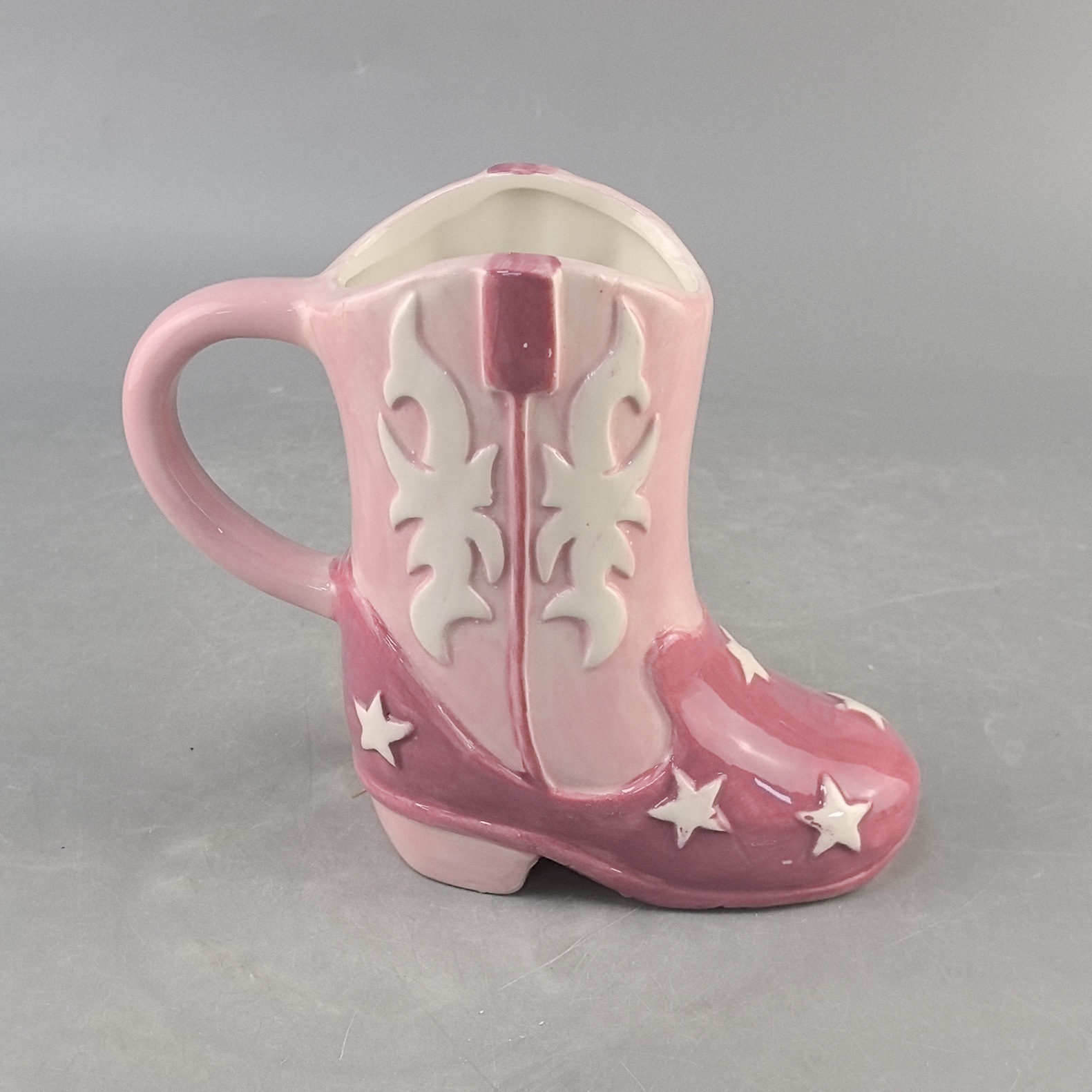 Personalidad de Amazon botas de Navidad tazas de cerámica artesanía de talón bajo tazas de botas hechas a mano