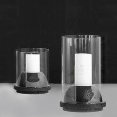 現代のシンプルな燭台の置物のサンプルプレートの間の販売店のホテルのクラブハウスの創意的な家庭のろうそくの客間の柔らかい装飾品