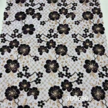 厂家直销珠片绣舞蹈服面料 演出服绣花布 新款连衣裙高定面料