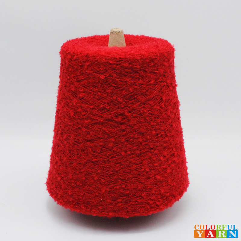 工厂直销花式70粘胶30尼龙圈圈纱手感柔软袜子色纱艺匠风格纱线