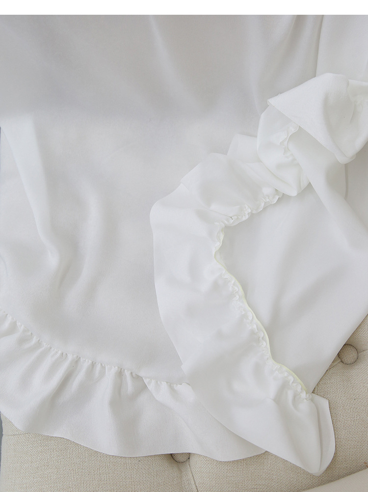 Tencel sammet vit gardinpanel för vardagsrum och sovrum_voghion.com