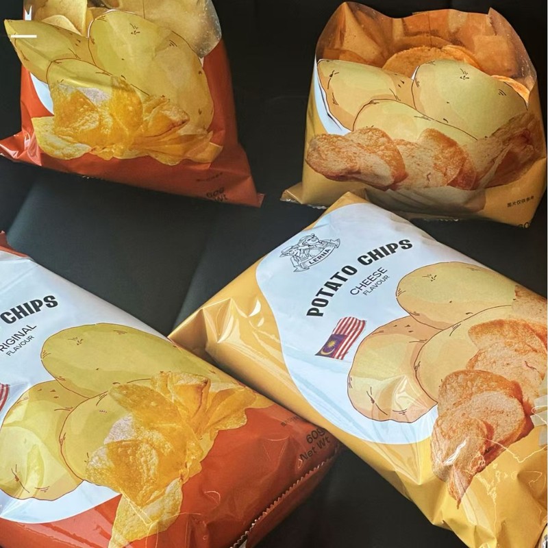 LERNA莱纳奶酪味原切薯片60g原味开袋即食马来西亚原装进口膨化品|undefined