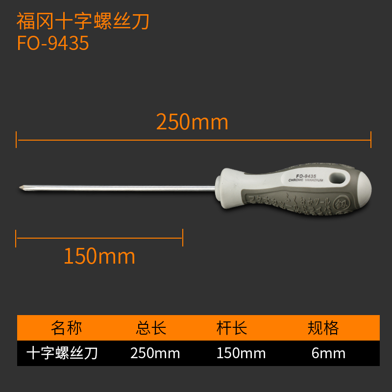 Japón Fukuoka herramientas destornillador cruz ultra duro industrial pequeño destornillador en forma de palabra alemán modelo de placa de aluminio de aluminio