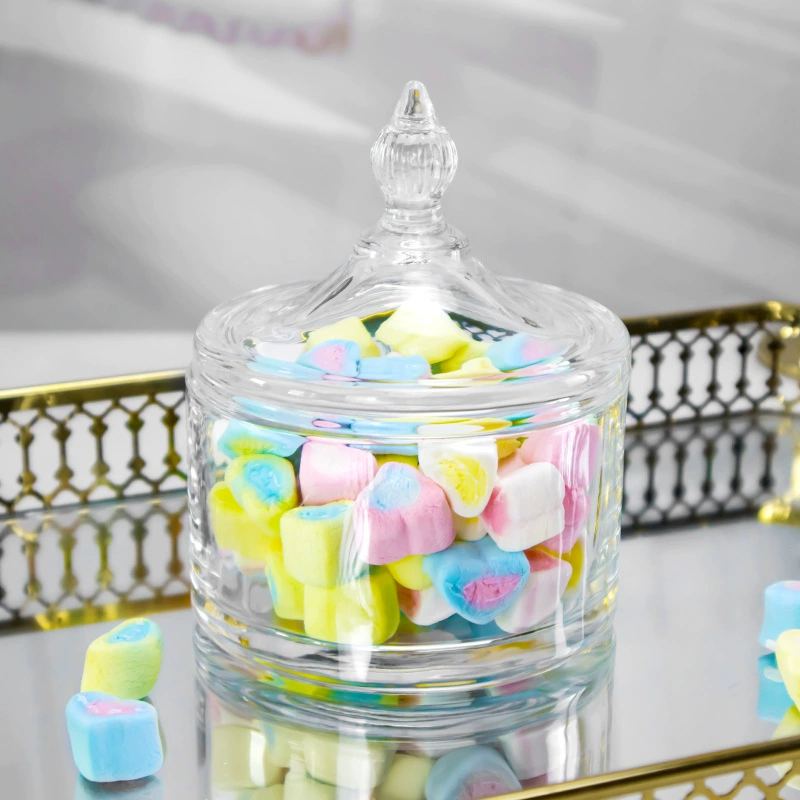 Новая доступная роскошная ретро-сахарница из хрустального стекла с крышкой для свадебного декора, серия