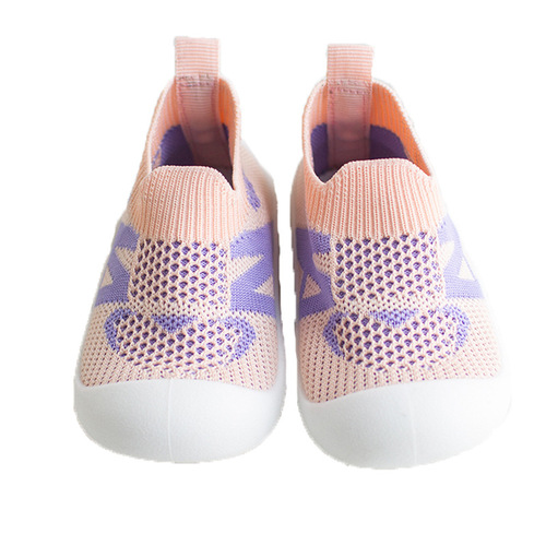 Children's Sports Shoes Spring Summer Autumn New Boys' Single Shoes Fashion Breathable Girls' Baby Flyknit Big Head Covering Footboard Shoes