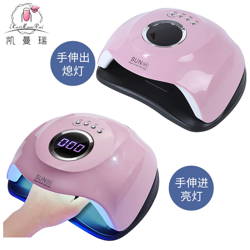 180w lámpara de manicura fototerapia lámpara de secado rápido de alta potencia pegamento de manicura máquina de fototerapia de cuatro velocidades ajustable máquina de manicura inteligente transfronteriza