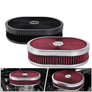 12"X2" oval hava filtri, 5-1/8" interfeys üçün hava axını təmizləyicisi