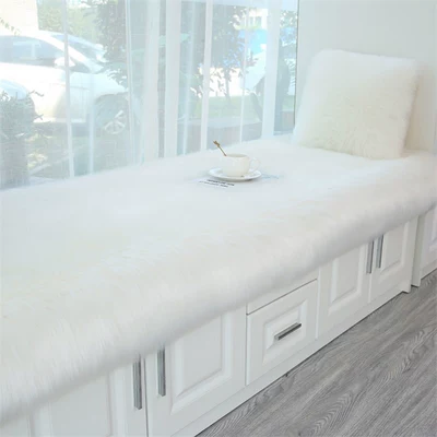 Carpet Door Mat Can Be Cut, Wabi-Sabi Style Carpet, Light Luxury Floor Mat, Silent Tatami Bay Window, Double-Sided Gray-White Carpet (Car Carpet) - white-6060cm