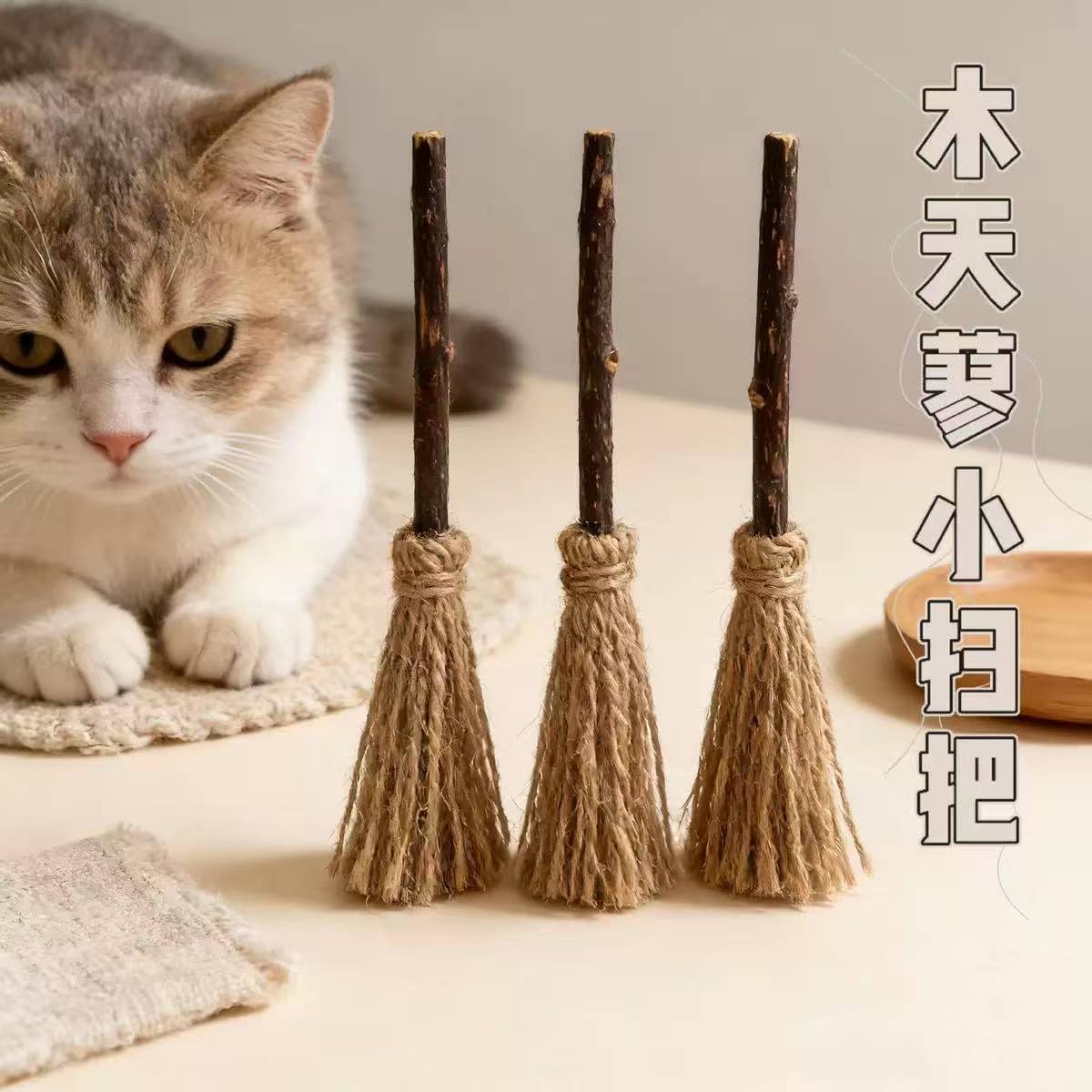 나무 다각형 빗자루