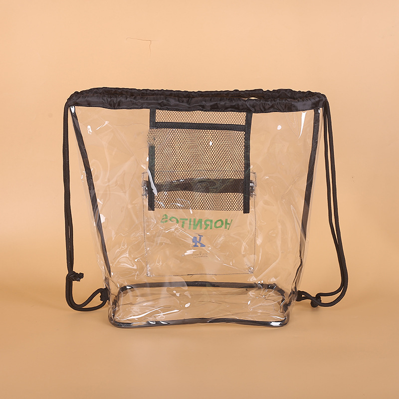 pvc手提袋生产厂家定 制透明pvc购物袋 透明双手提拉链袋定 做