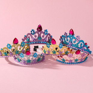 New Crown hair band South Korea children's headdress rhinestone jewelry Princess Crown five-pointed star starfish mermaid headband