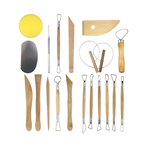 Cross-border clay sculpture pottery knife 8-piece set soft clay clay carving 6-piece clay pottery tool set wooden clay sculpture knife