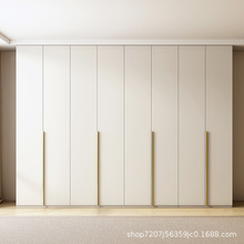 實木衣櫃家用卧室小戶型奶油極簡現代簡易組裝衣櫥收納儲物衣櫥櫃