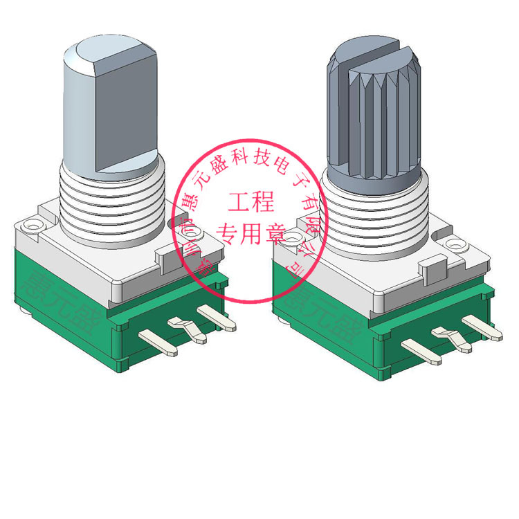 09型单联三脚可调电位器10K50K 看戏机老年机旋转音量电位器