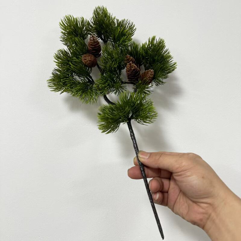Christmas Tree Decoration Falling Snow Pine Tree Ornaments Gifts Living Room Crafts Modern Plants with Pine Cones Christmas Decoration