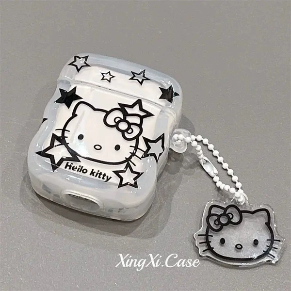 S Wave Black Star Hello Kitty [Headphones + Headphone Cover]