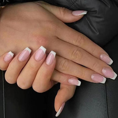 Pure Desire Simple White French Short Ballet Chic Classic Timeless Moonlight European and American Wearable Nails