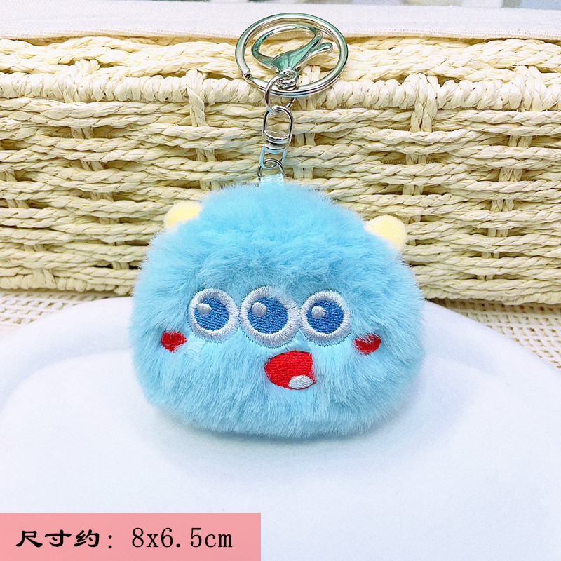 Zaino di peluche con piccolo mostro, piccolo ciondolo, grazioso portachiavi per auto femminile, anello per bambola, decorazione per borsa_voghion.com