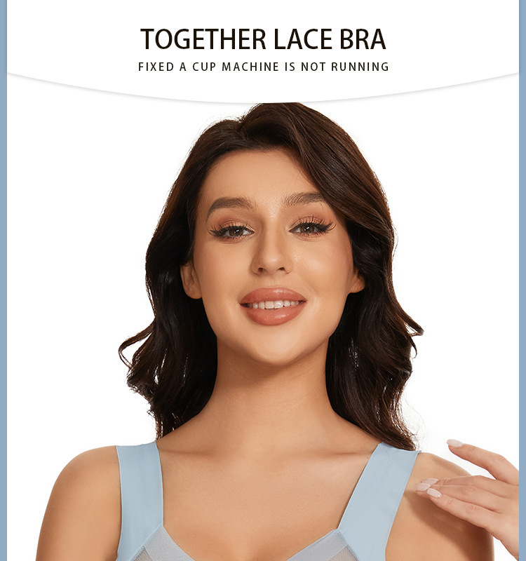 Solid Color Sexy Simple Style Nylon Sponge Side Breast Reduction Gather All Seasons Bralette