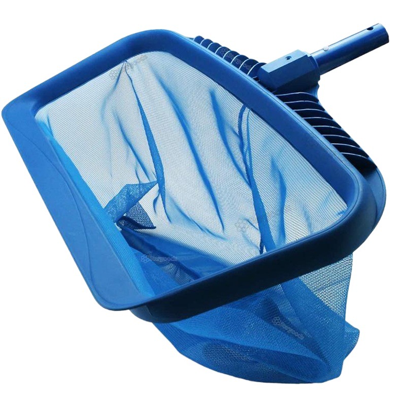 Piscina skimming cuchara herramientas de limpieza de alta resistencia y bolsa de malla Limpieza de hojas red de pesca de agua profunda azul red de pesca de estanque de peces reforzada
